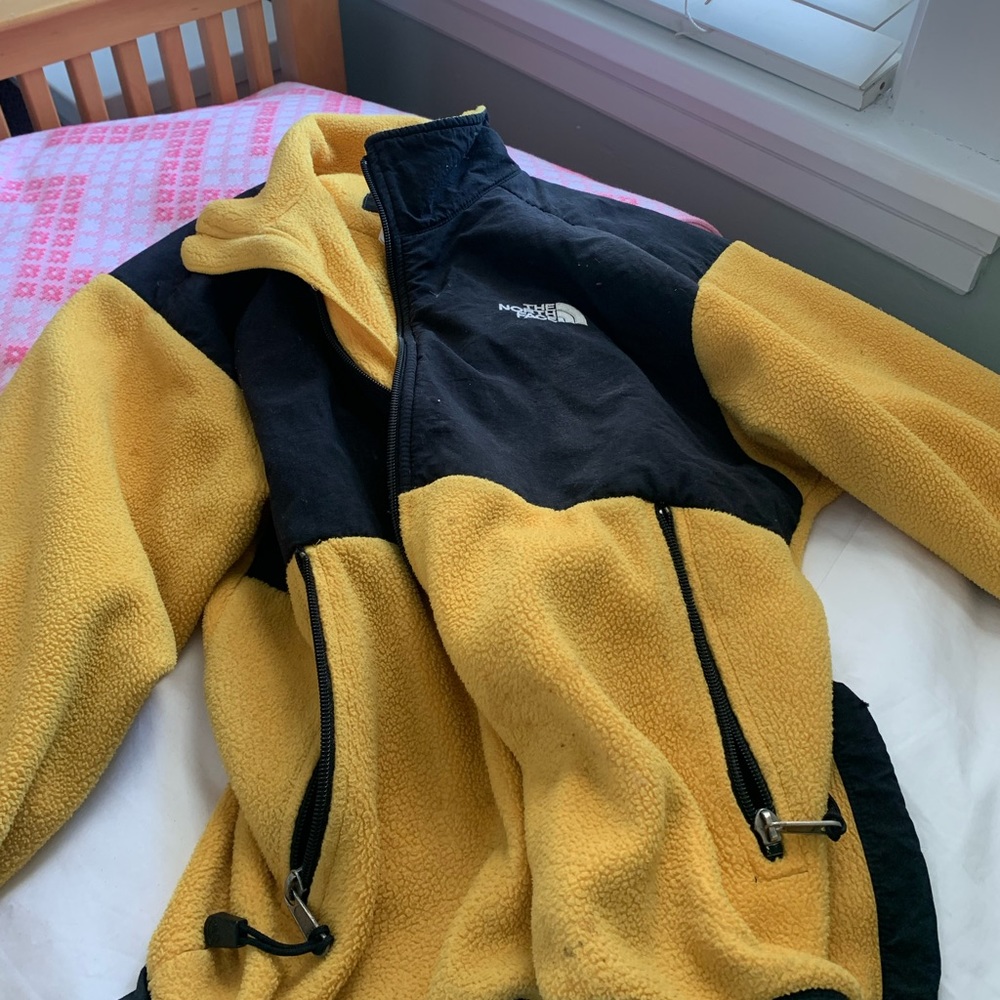 Vintage north face fleece, zip up black panel